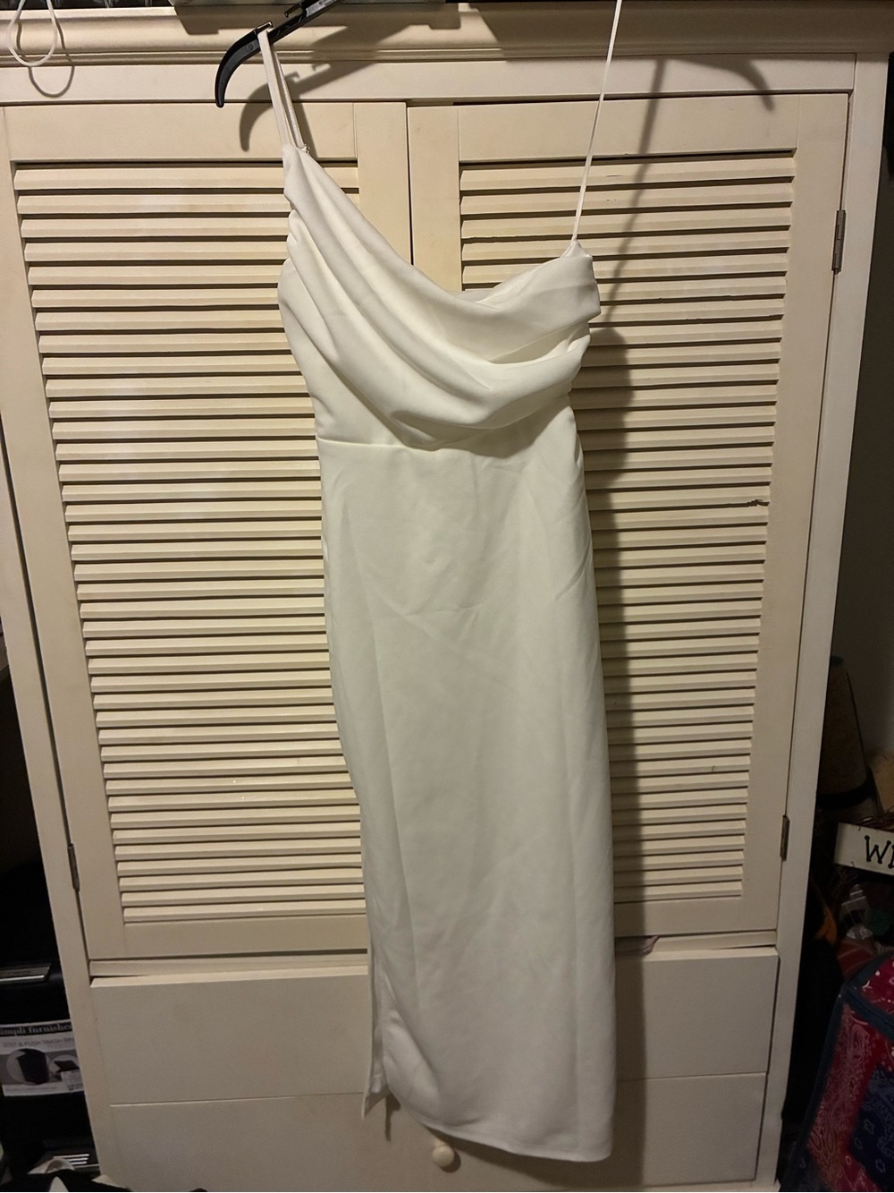 Olivaceous One-Shoulder Midi Dress